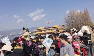 昆明海埂大坝“游客比海鸥还多”，管理方：建议乘坐公共交通前往