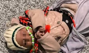 哈尔滨机场地上躺着一名外国婴儿，目击者：家长取完行李后抱走；客服：中西方带娃习惯有差异