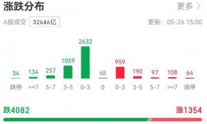 超4000只个股飘绿，创业板指创收盘历史新高｜快讯